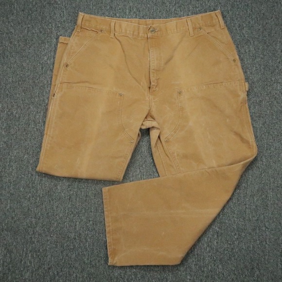 VINTAGE Carhartt Pants Men 42x32 Brown Double Knee Duck Loose Utility